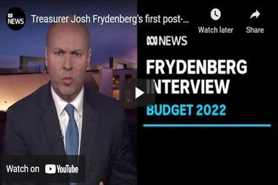 2022 Budget: Leigh Sales’ interview with Treasurer Josh Frydenberg